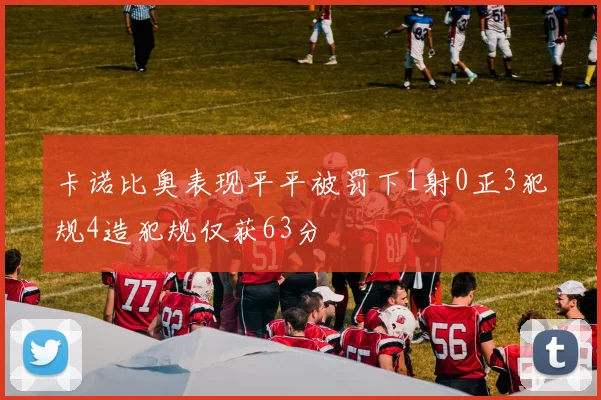 卡诺比奥表现平平被罚下1射0正3犯规4造犯规仅获63分